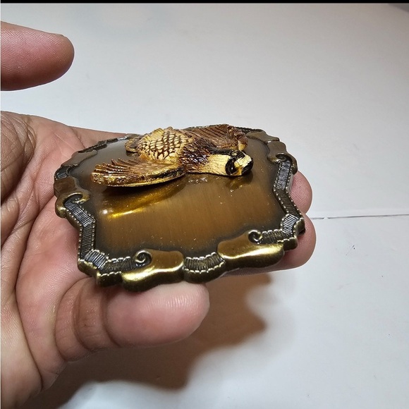 Vintgae Raintree Buckle & Jewelry Inc Quail Brass Unisex Belt Buckle Ornate - Picture 5 of 9